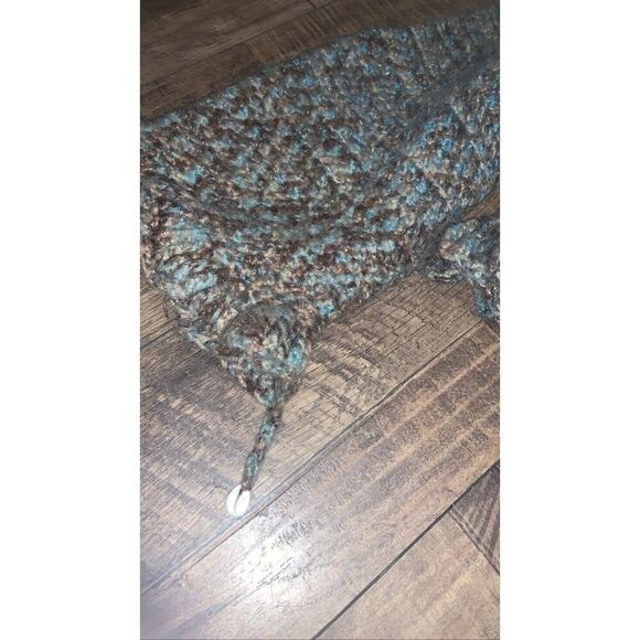 hand knit chunky boho y2k anthropologie style ruffle free people style crochet - Picture 2 of 5